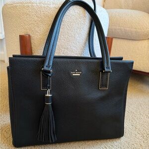 Kate spade leather black tote